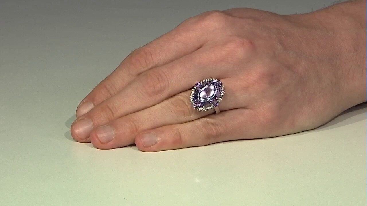 Video Bolivian Amethyst Silver Ring