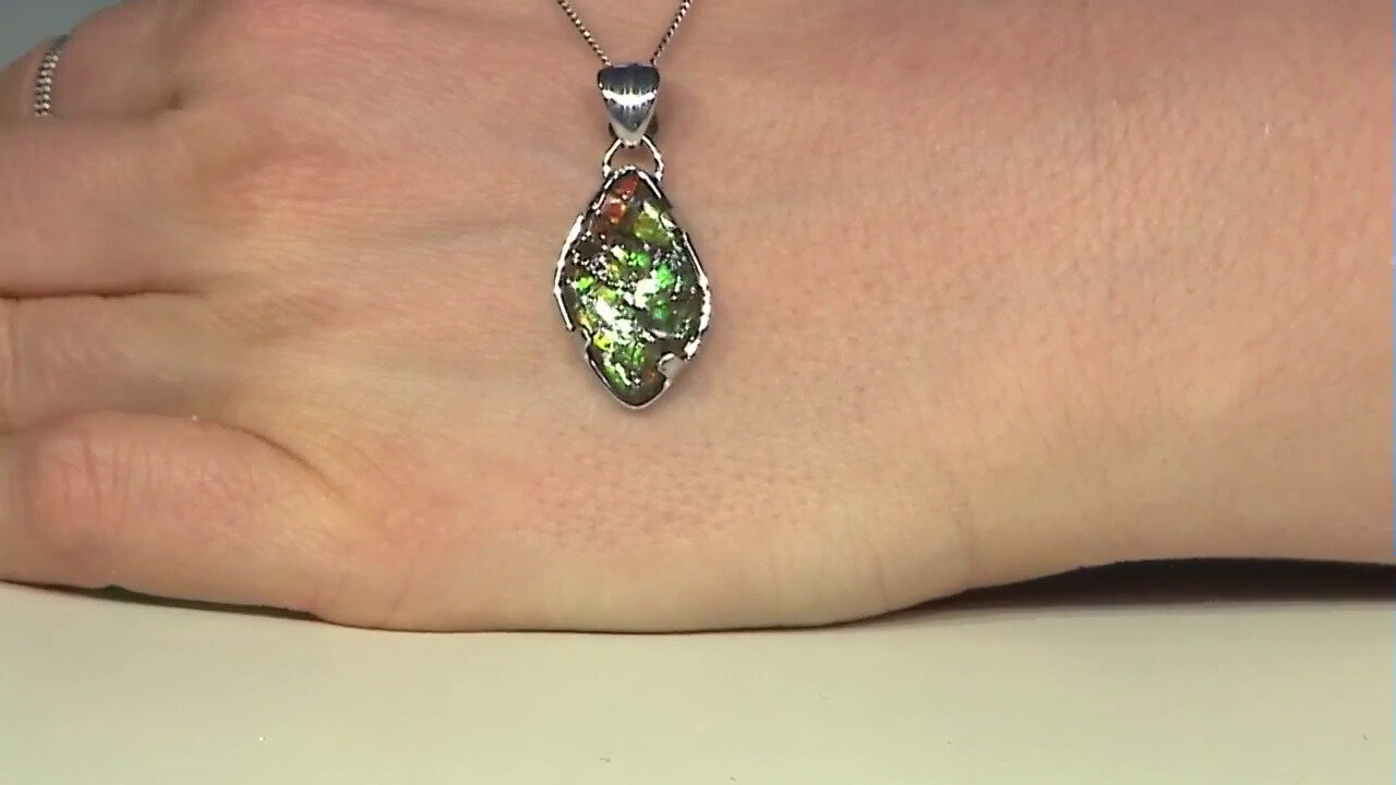 Video Ammolite Silver Pendant