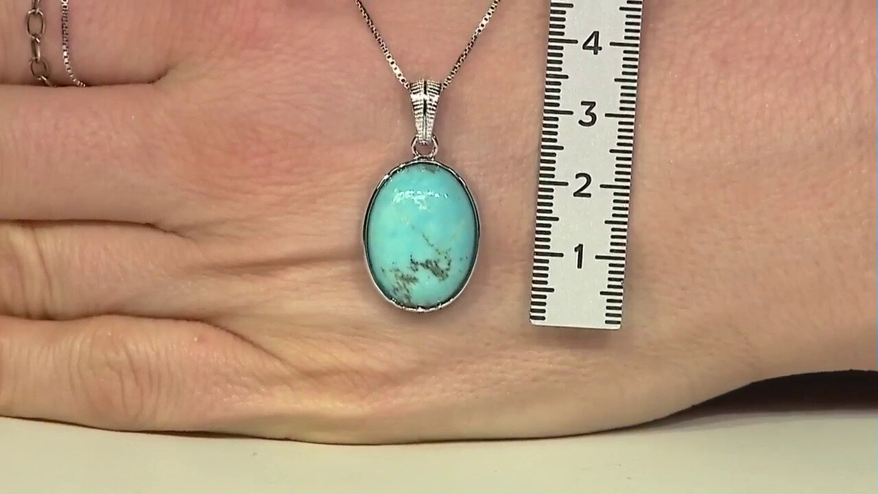 Video Turquoise Silver Pendant