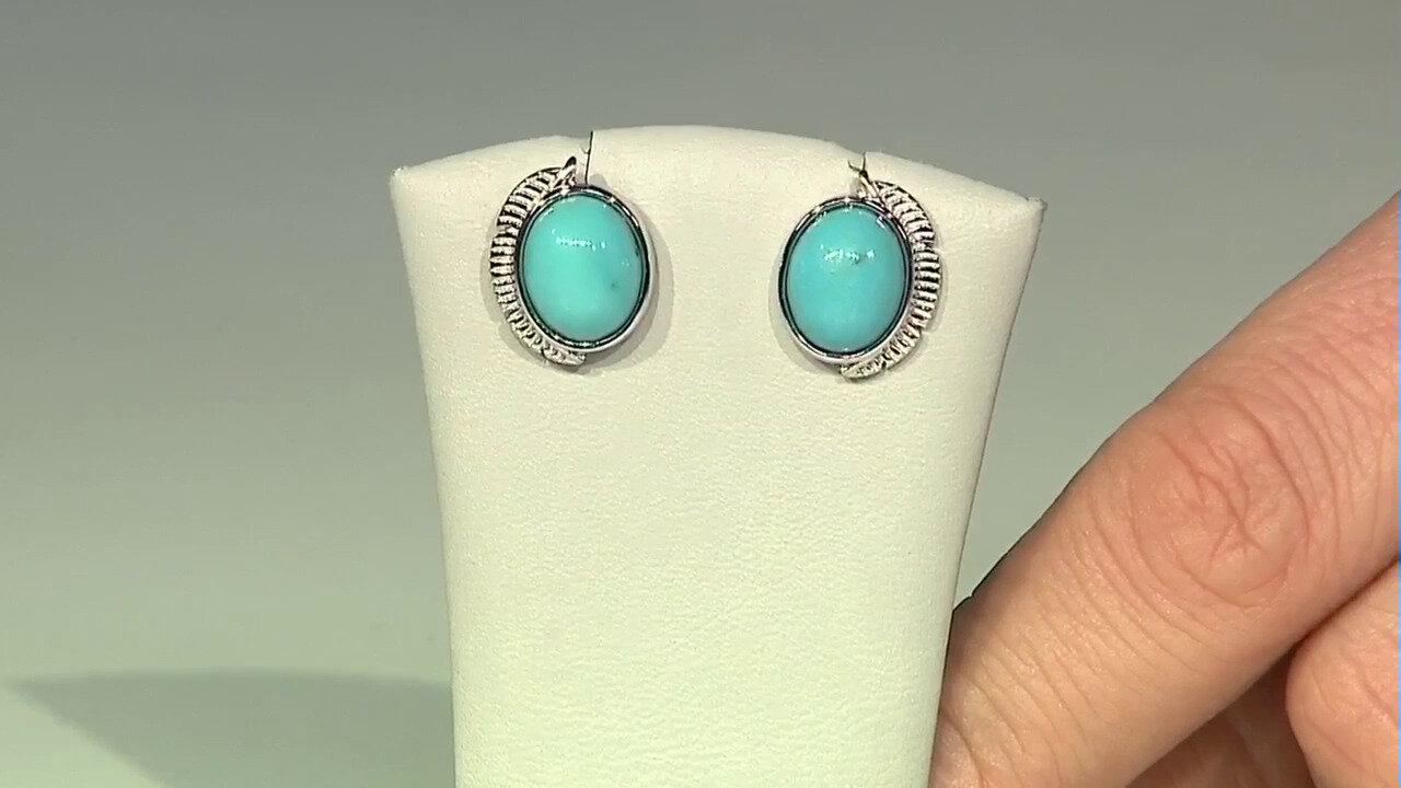 Video Turquoise Silver Earrings