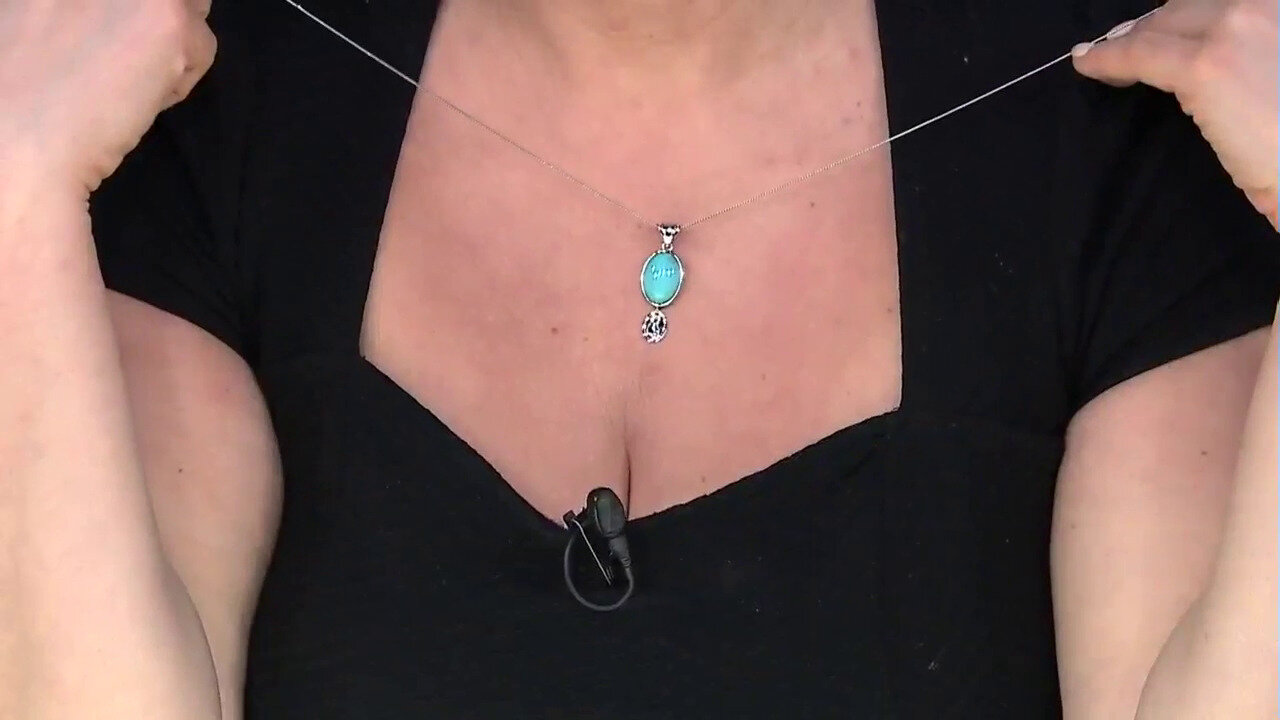 Video Turquoise Silver Pendant