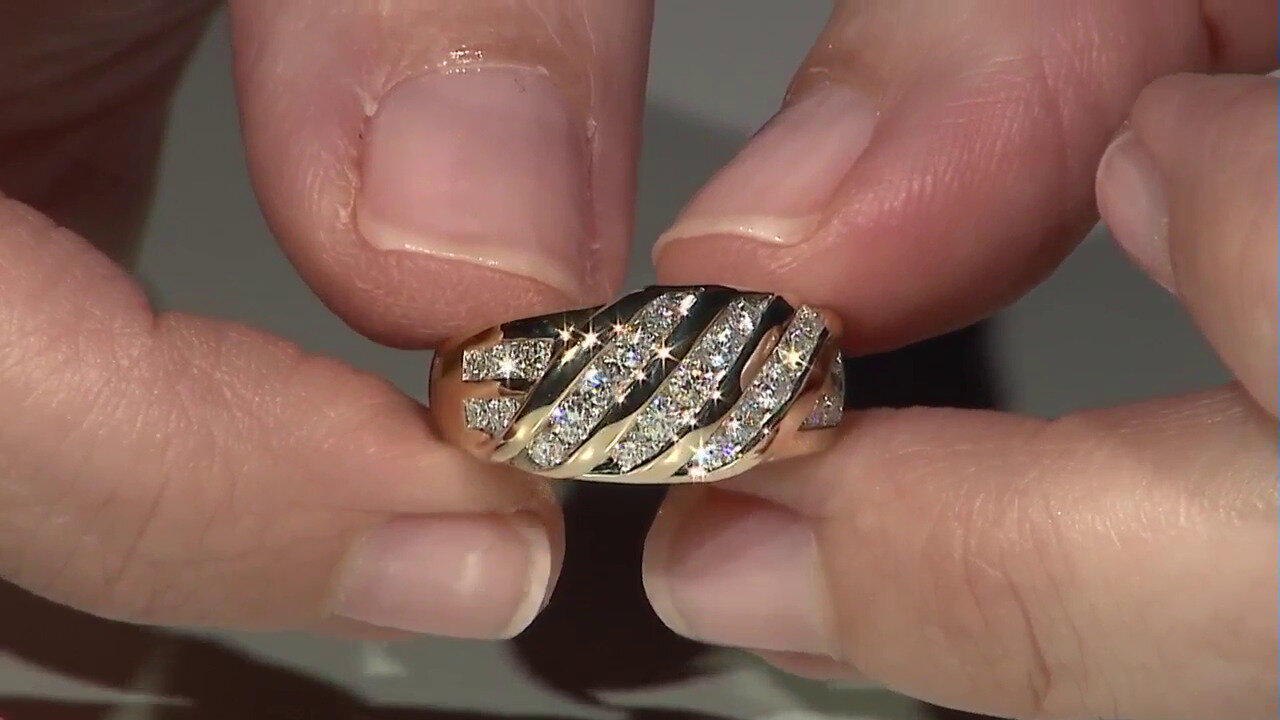 Video 9K SI1 (G) Diamond Gold Ring (Annette)