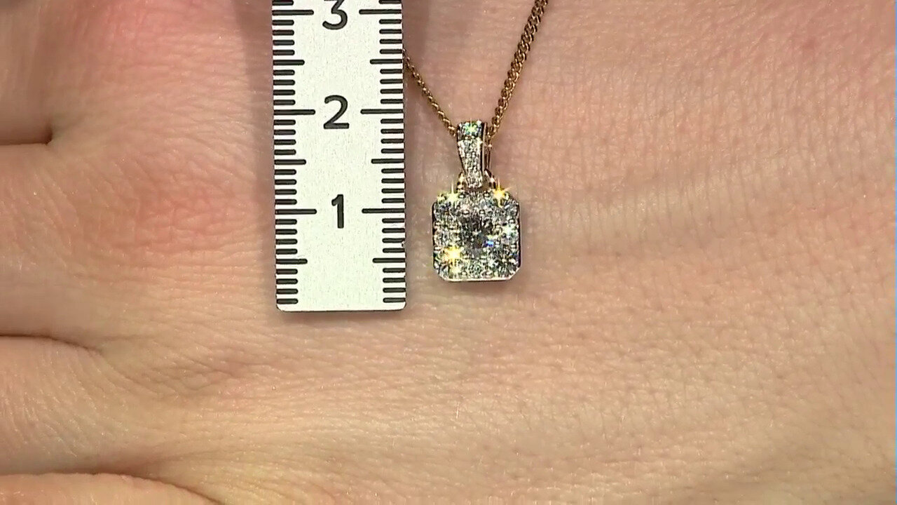 Video 9K SI1 (G) Diamond Gold Pendant (Annette)