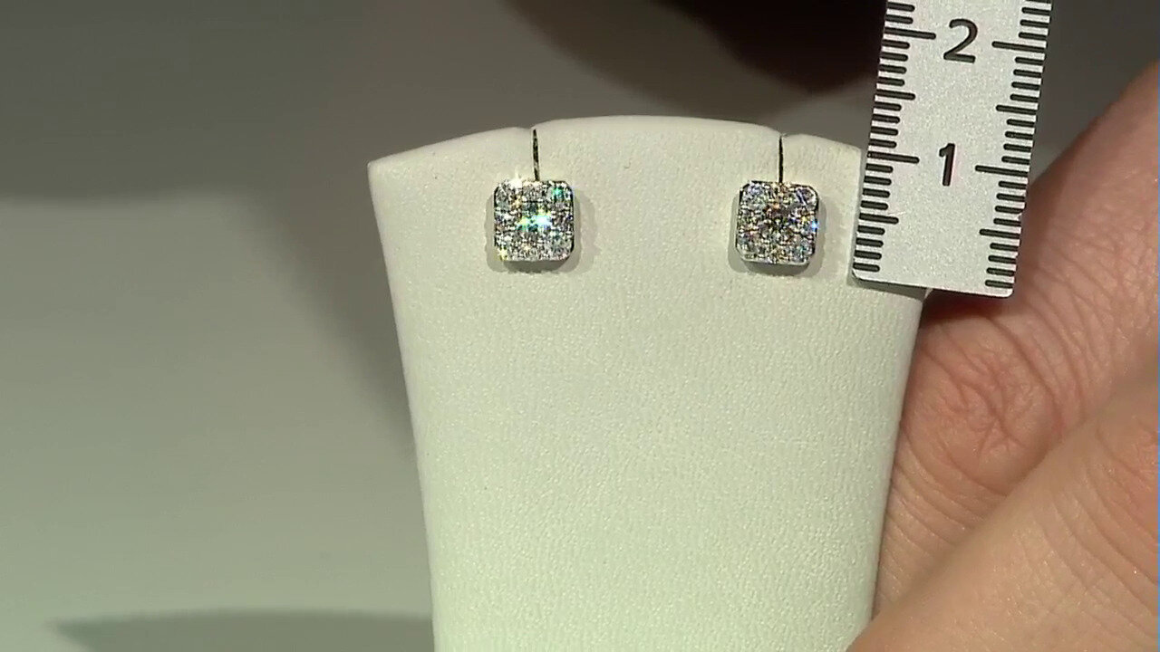 Video 9K SI1 (G) Diamond Gold Earrings (Annette)