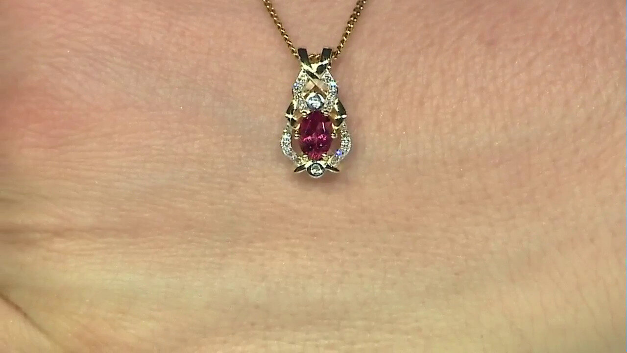 Video Ciondolo in oro con Tormalina Rosa Brasiliana (Rifkind 1894 Collection)