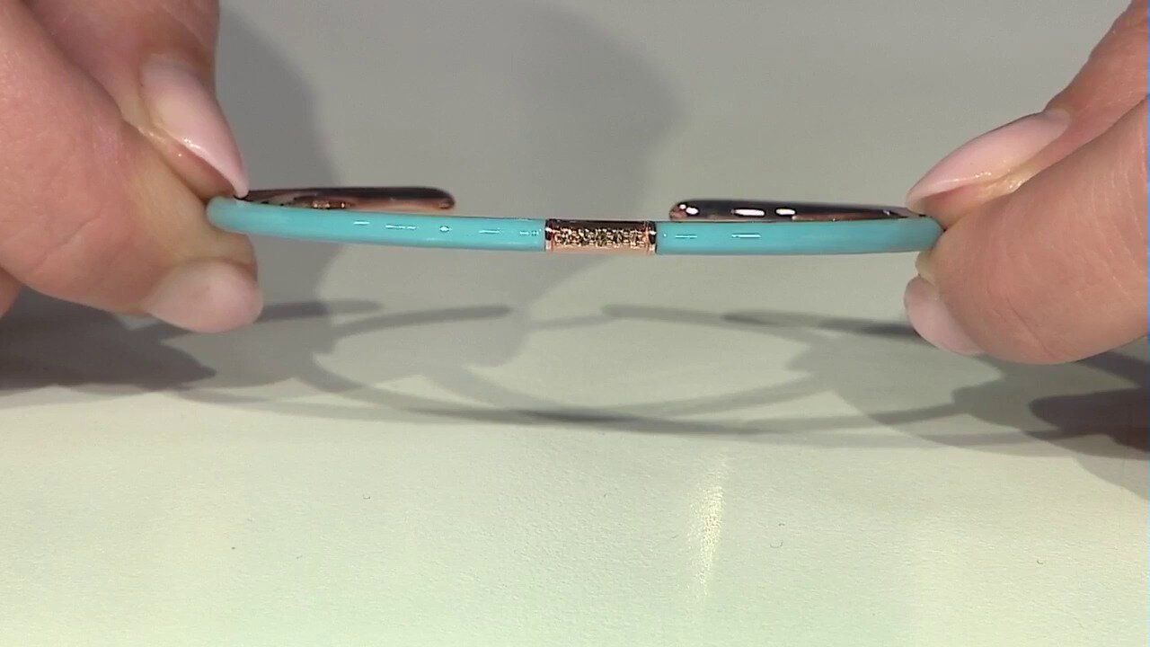 Video Bracciale in argento con Diamante Champagne I2