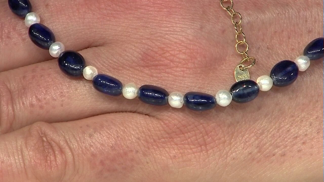 Video Collier en argent et Saphir bleu de Bemainty (Riya)