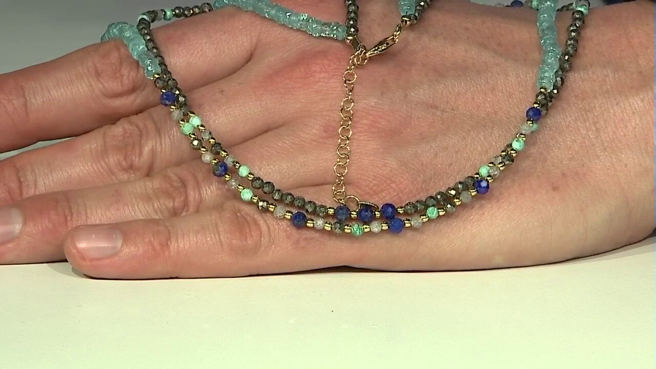 Video Collana in argento con Ematite Dorata (Riya)
