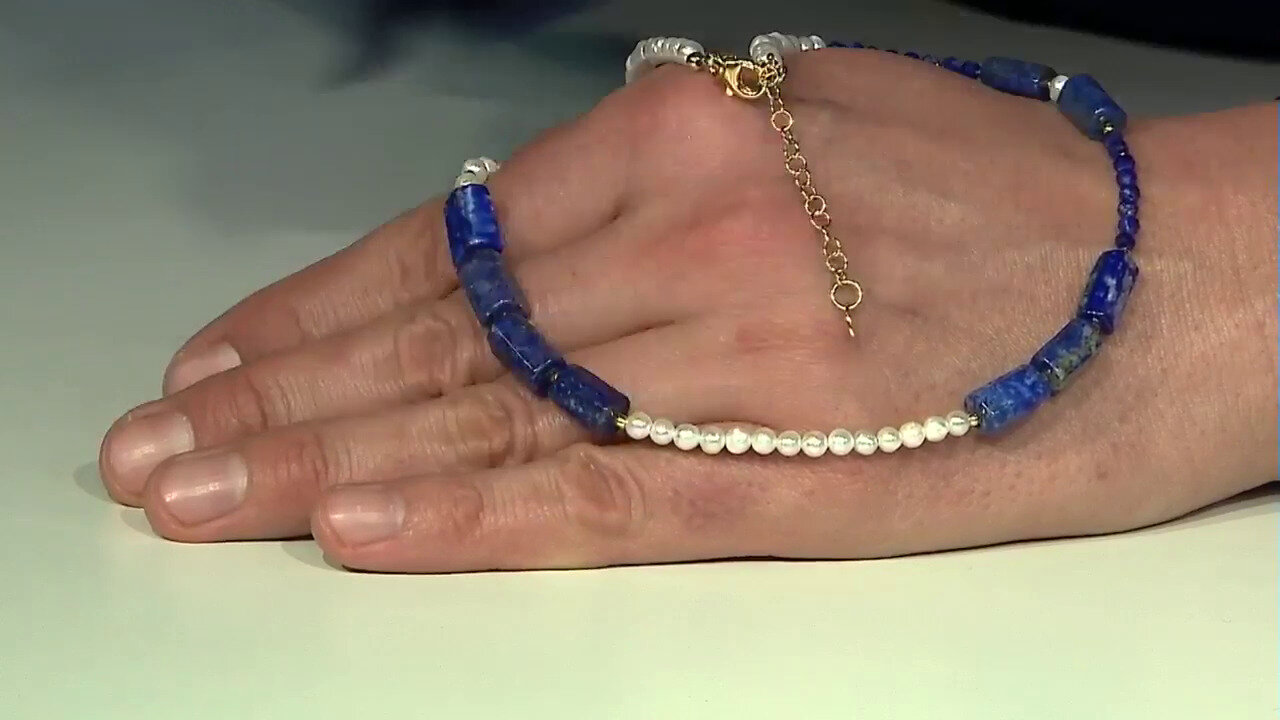 Video Collier en argent et Lapis-Lazuli (Riya)