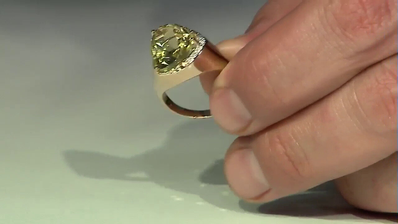 Video Anello in oro con Quarzo Ouro Verde (SUHANA)
