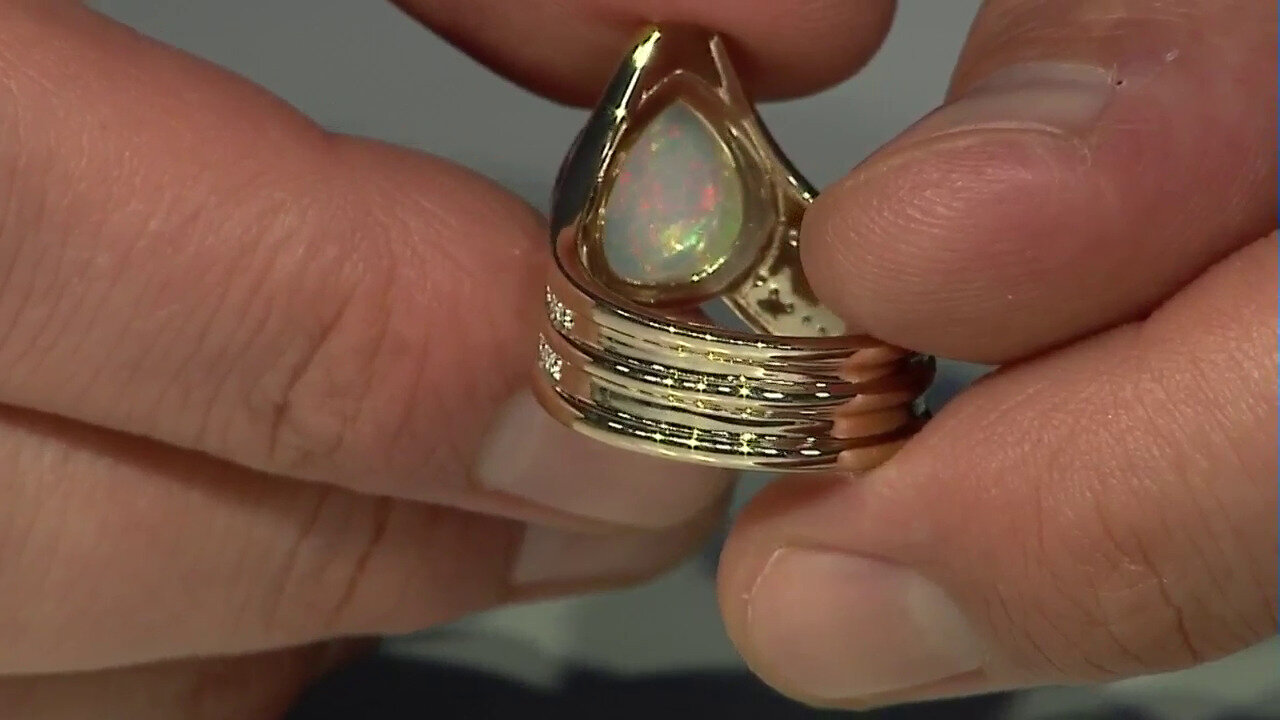 Video Bague en or et Opale Welo (SUHANA)