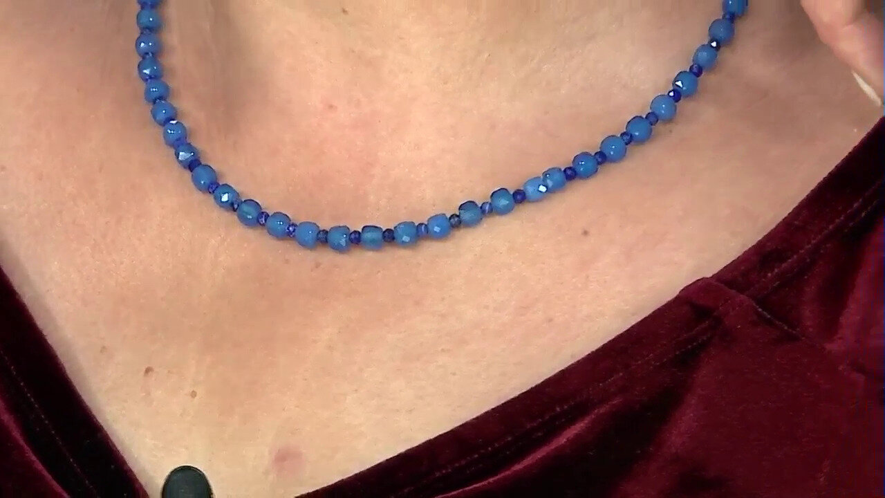 Video Blue Onyx Silver Necklace