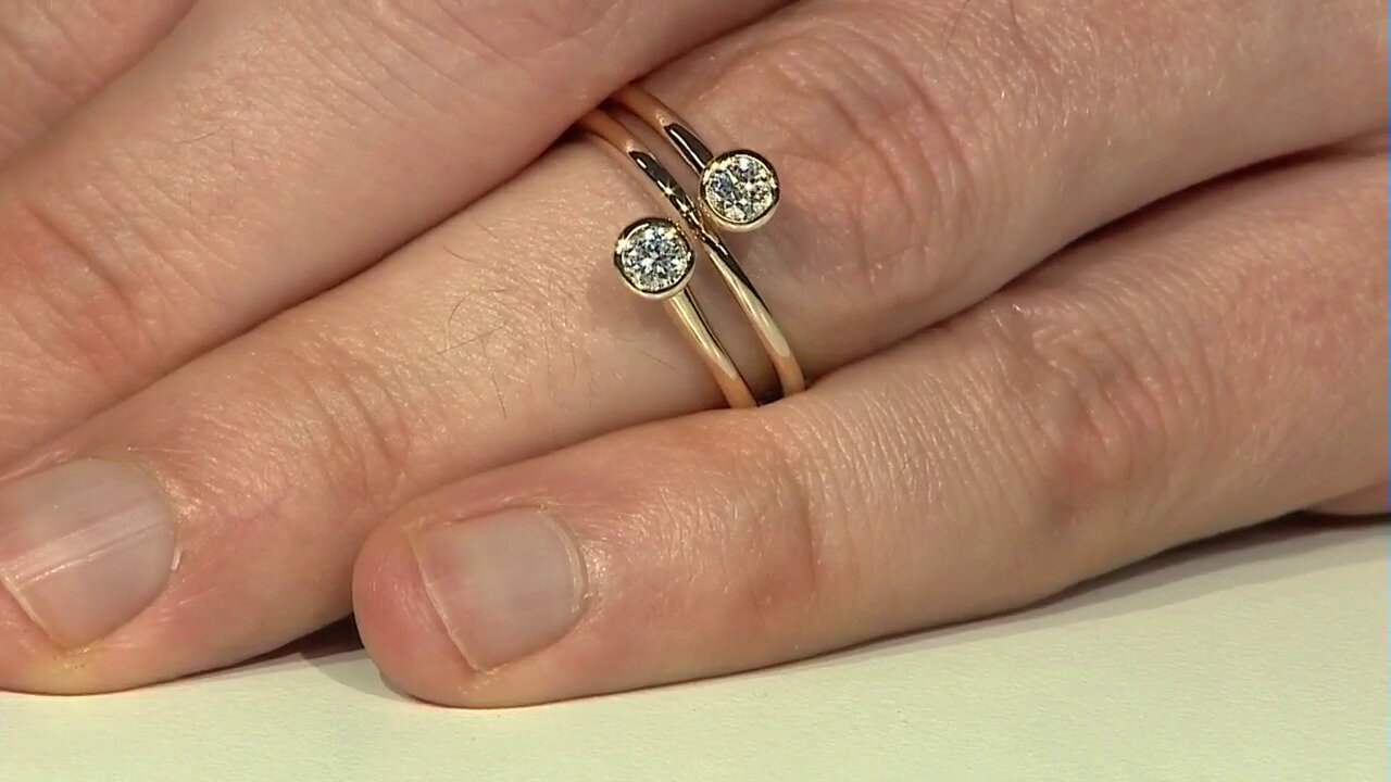 Video 14K SI2 (H) Diamond Gold Ring (CIRARI)