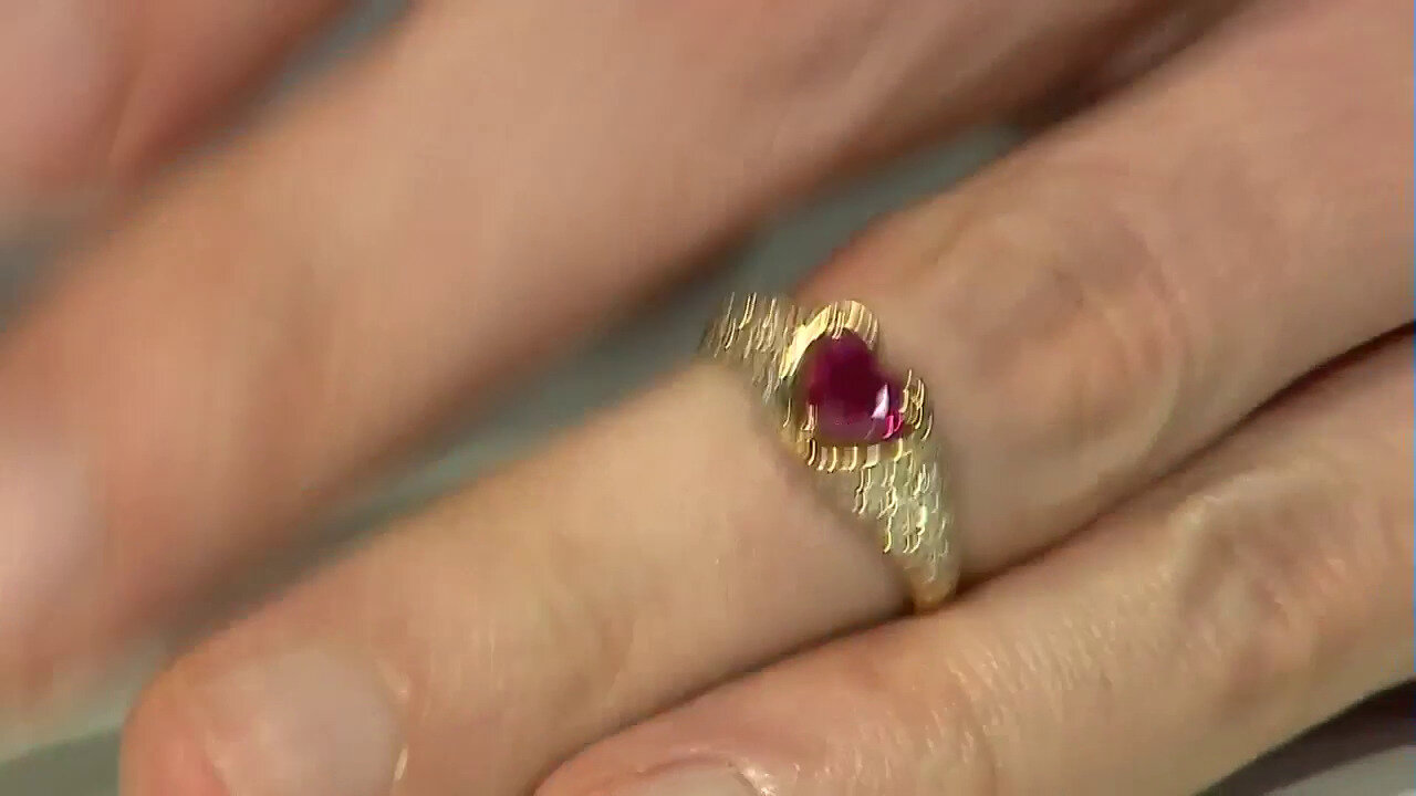 Video 18K Pink Sapphire Gold Ring (CIRARI)