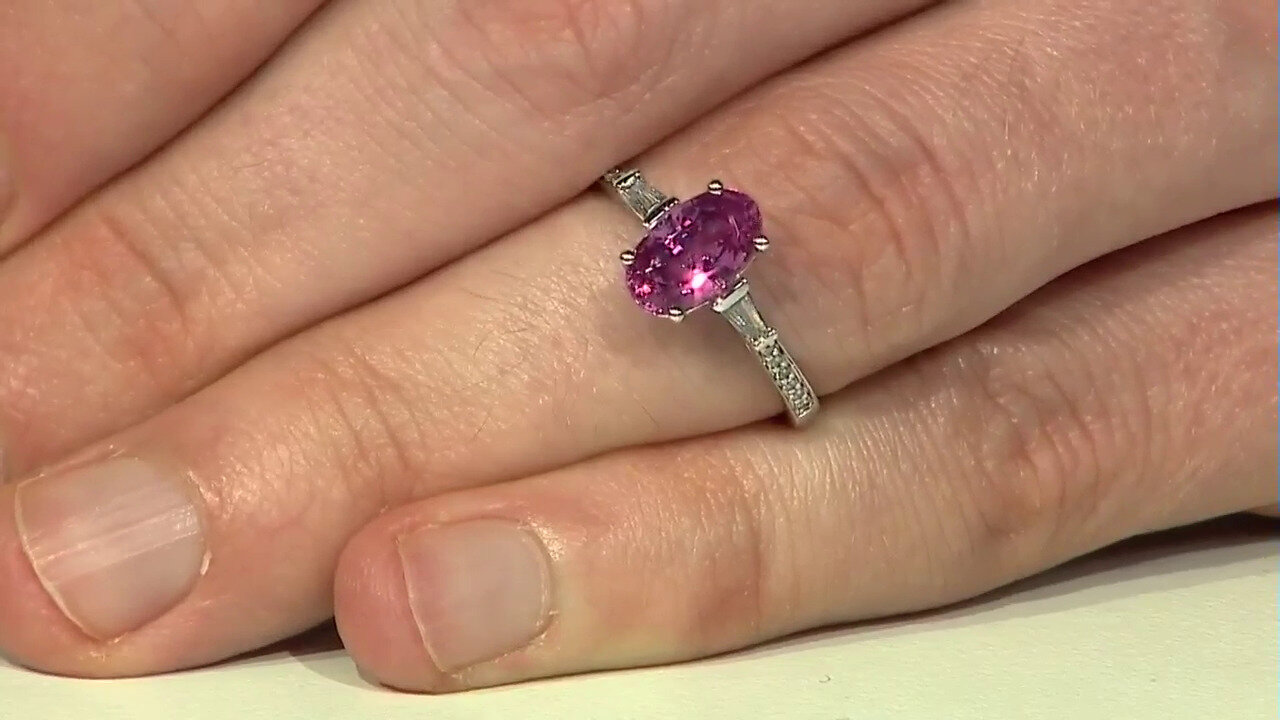 Video Gouden ring met een roze saffier (CIRARI)