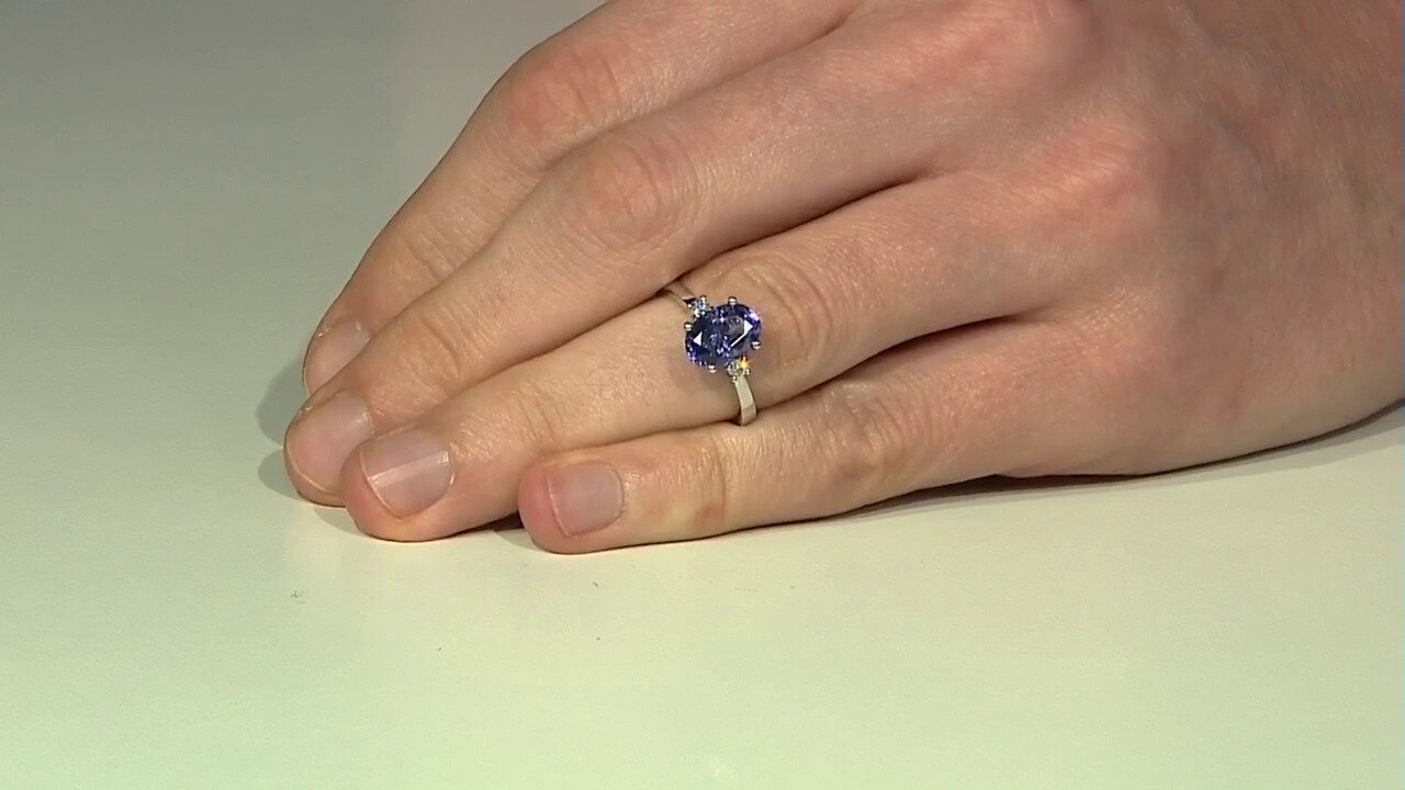 Video 18K AAA Tanzanite Gold Ring (CIRARI)