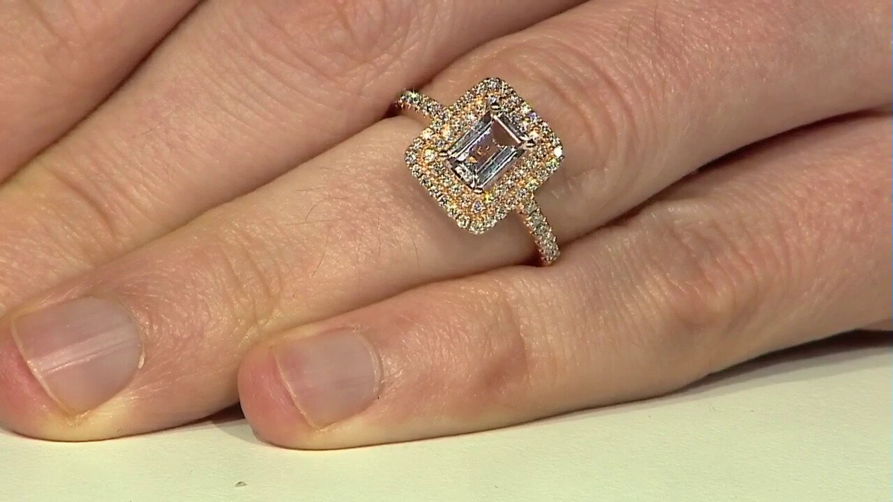 Video 14K AAA Morganite Gold Ring (CIRARI)