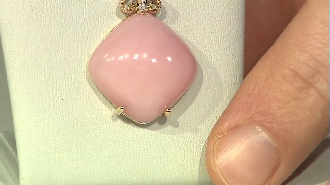 Video 14K Pink Opal Gold Necklace (CIRARI)