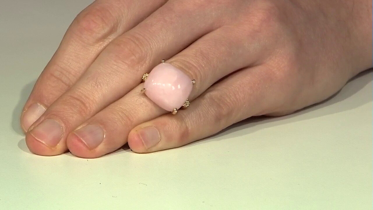 Video 14K Pink Opal Gold Ring (CIRARI)