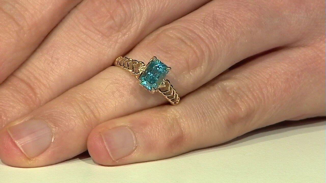 Video 14K Ratanakiri Zircon Gold Ring (CIRARI)