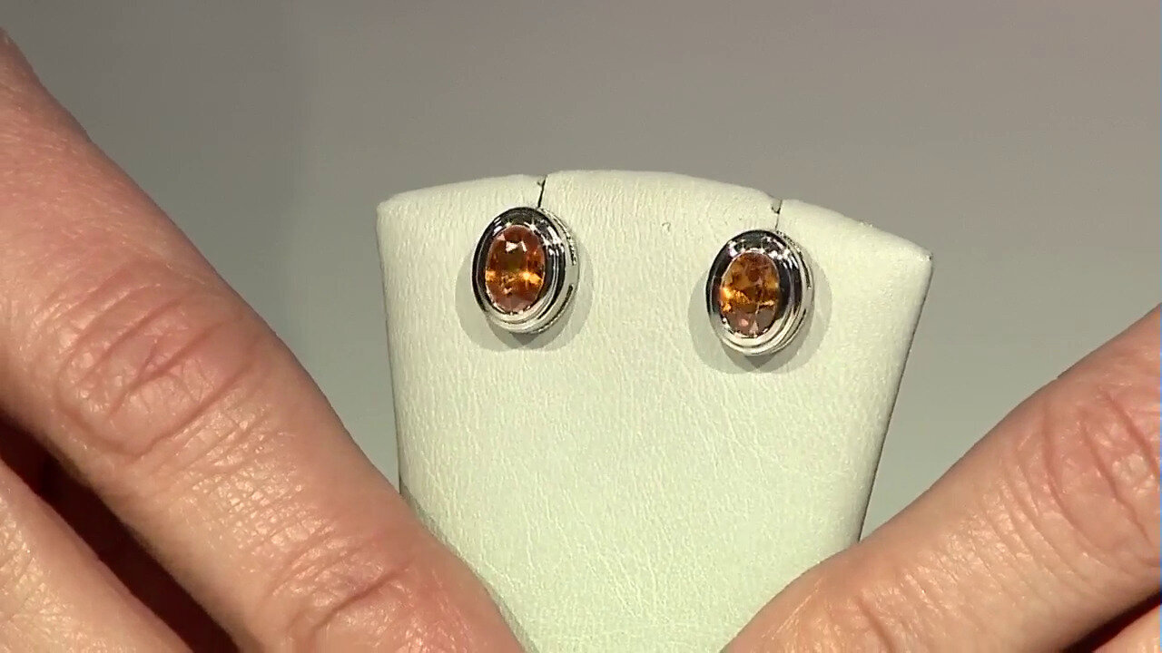 Video Mandarin Zircon Silver Earrings