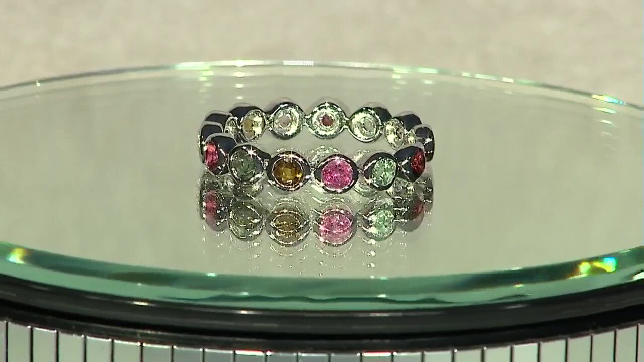 Video Fancy Tourmaline Silver Ring