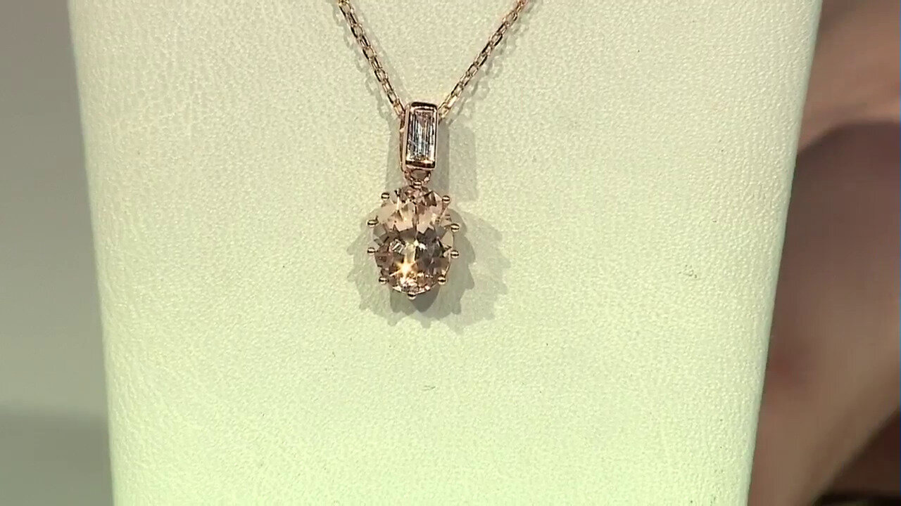 Video Collier en or et Morganite AAA