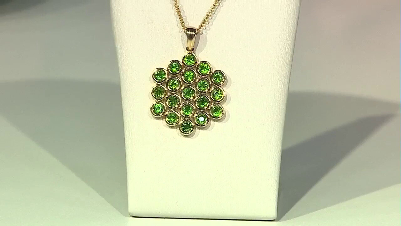 Video Russian Diopside Silver Necklace