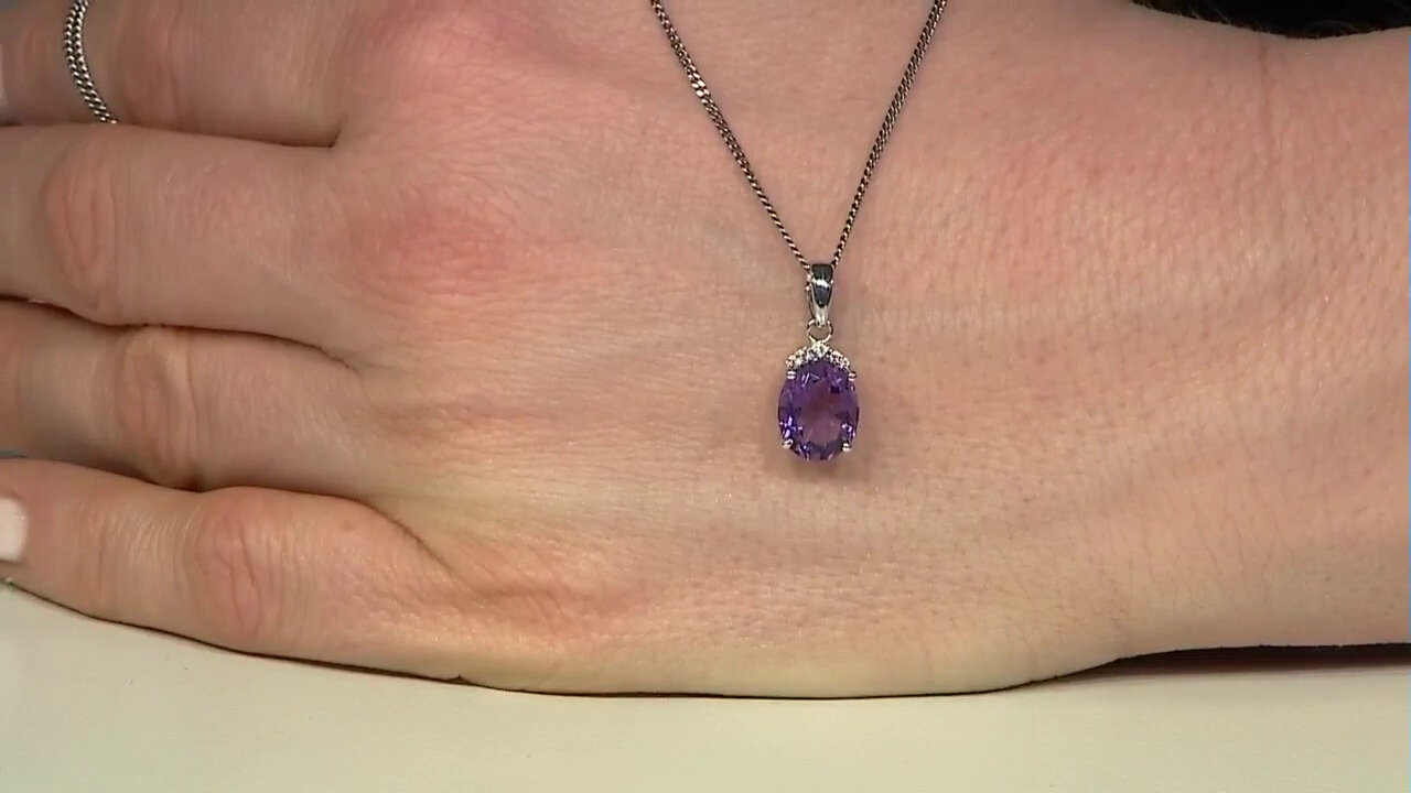 Video Amethyst Silver Pendant