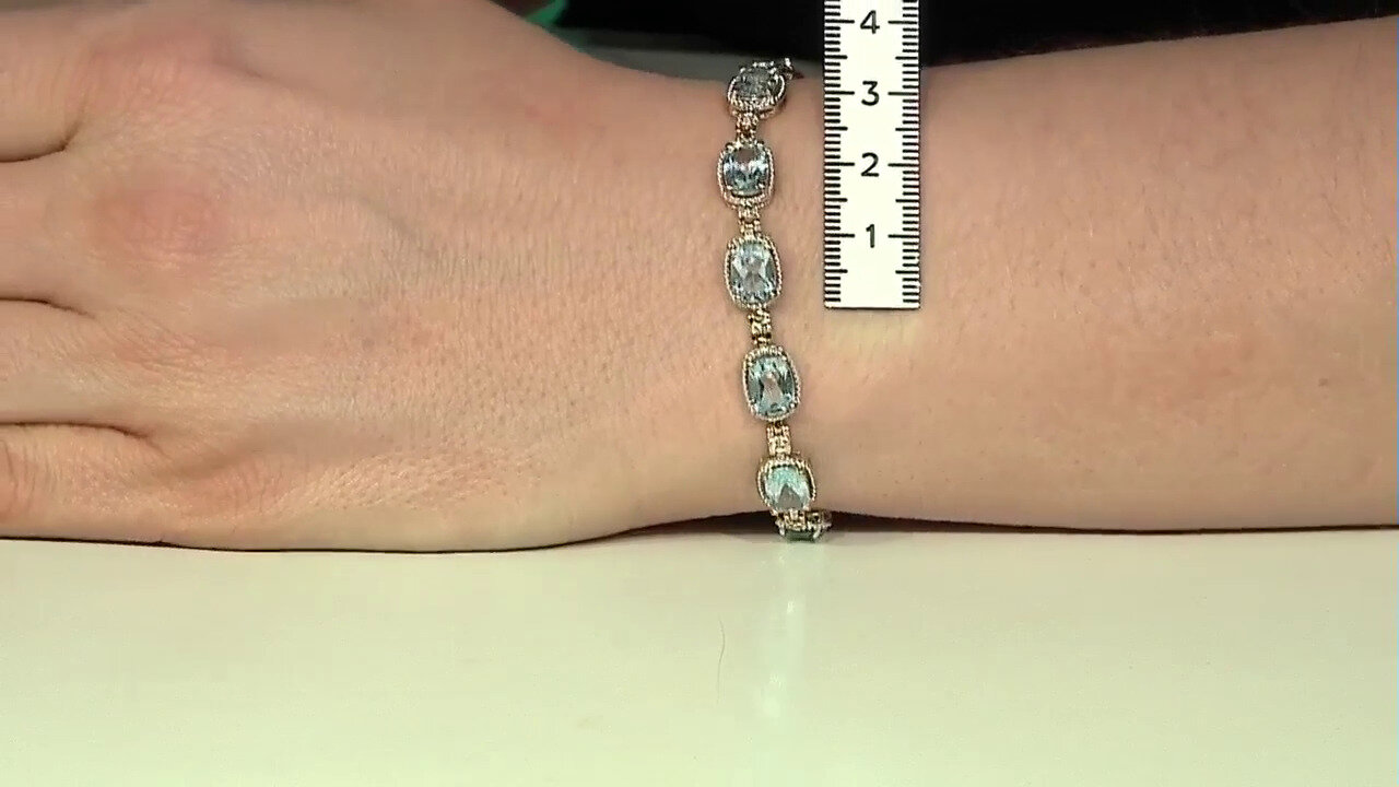 Video Bracelet en argent et Topaze bleu ciel