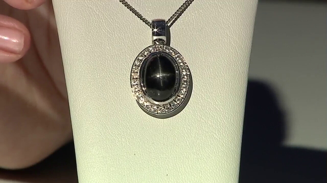 Video Indian star diopside Silver Pendant