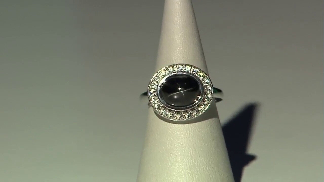 Video Indian star diopside Silver Ring