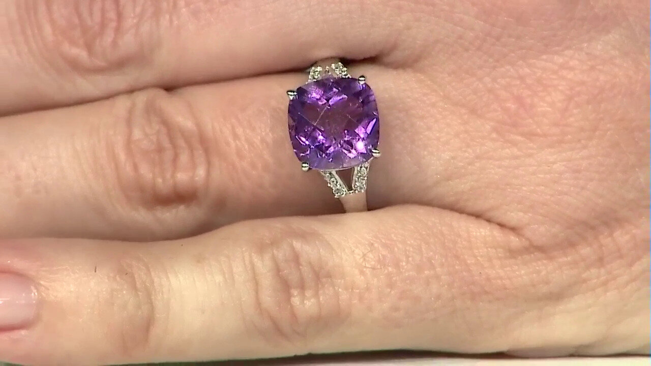 Video Amethyst Silver Ring