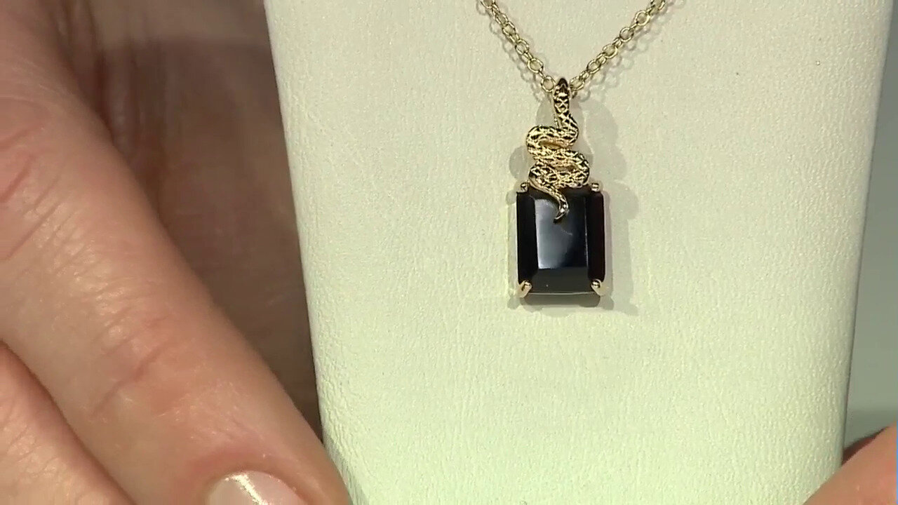 Video Black Onyx Silver Necklace