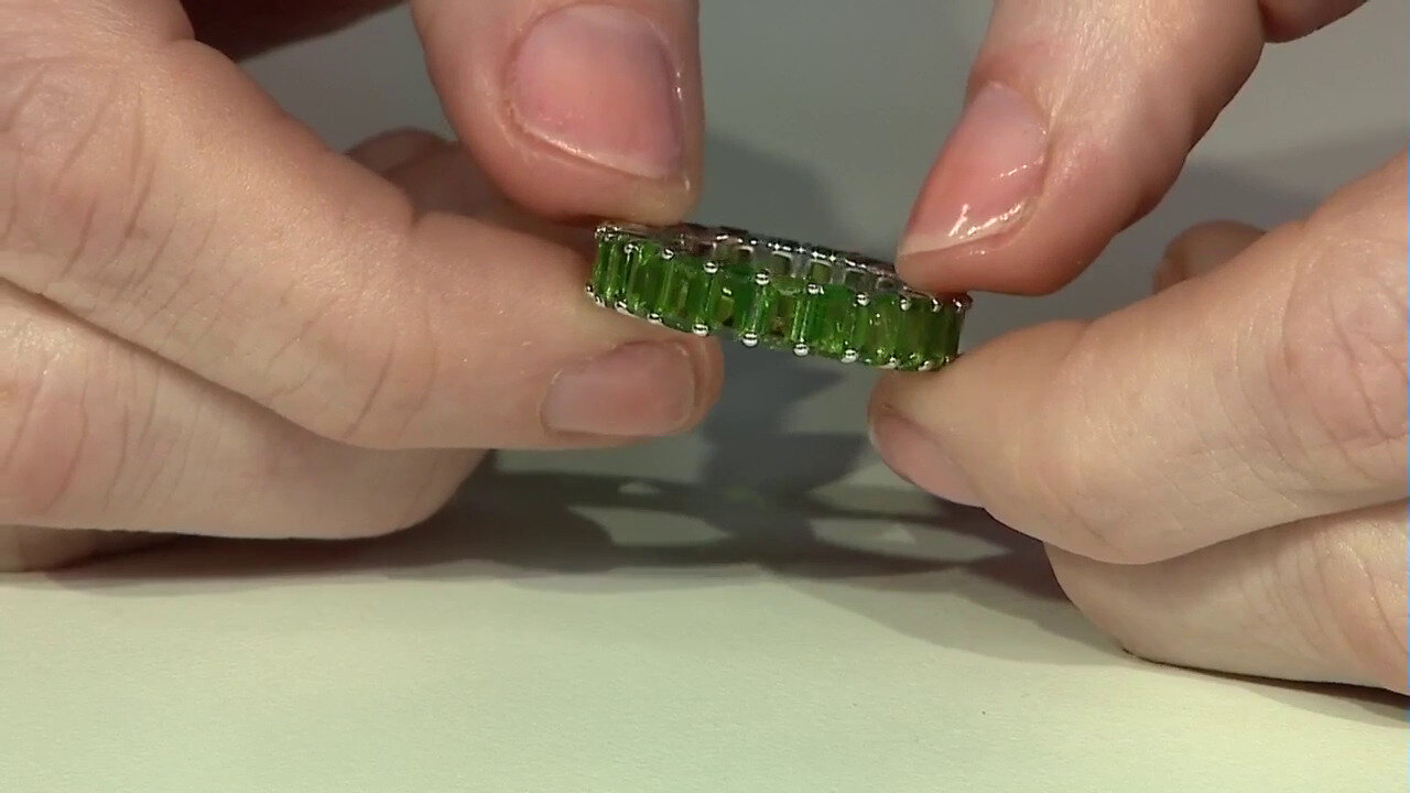 Video Russian Diopside Silver Ring