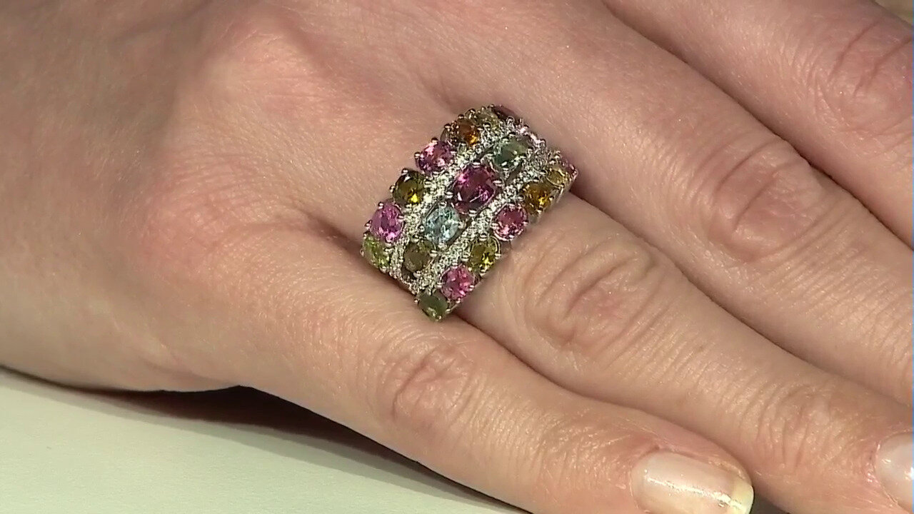 Video Anillo en plata con Turmalina rosa