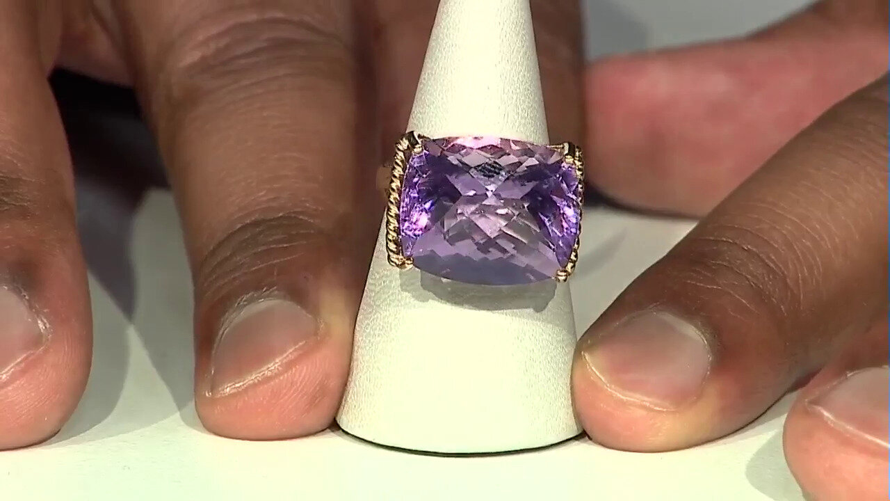 Video 10K Amethyst Gold Ring