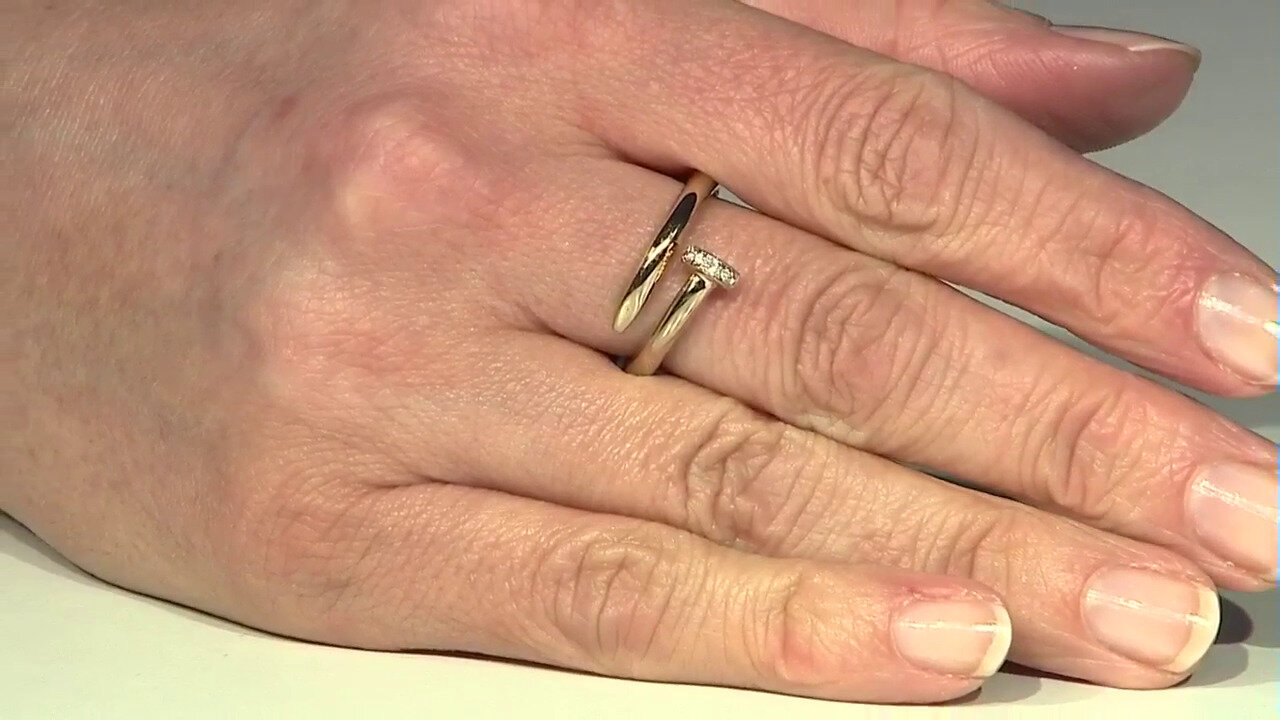 Video Zilveren ring met witte topaasstenen