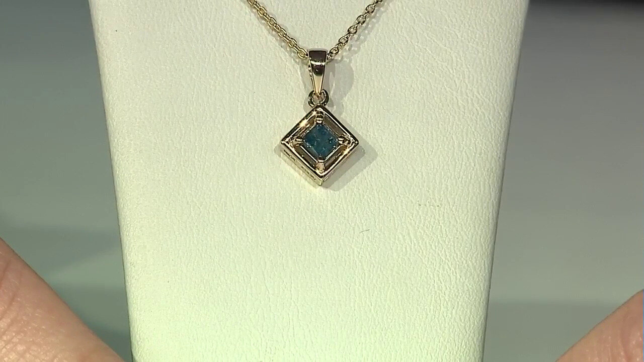 Video I3 Blue Diamond Silver Pendant