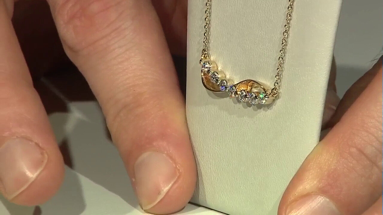 Video 18K IF (D) Diamond Gold Necklace (Annette)