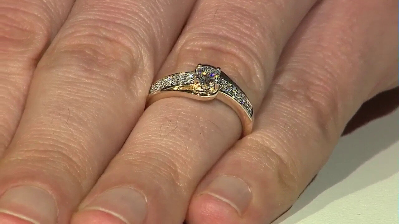 Video 9K SI1 (G) Diamond Gold Ring (Annette)