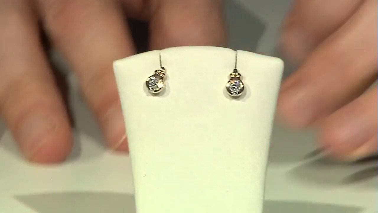 Video 9K SI1 (G) Diamond Gold Earrings (Annette)