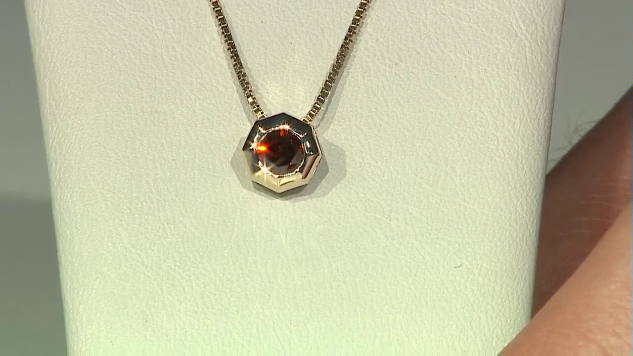 Video 9K I2 Red Diamond Gold Pendant