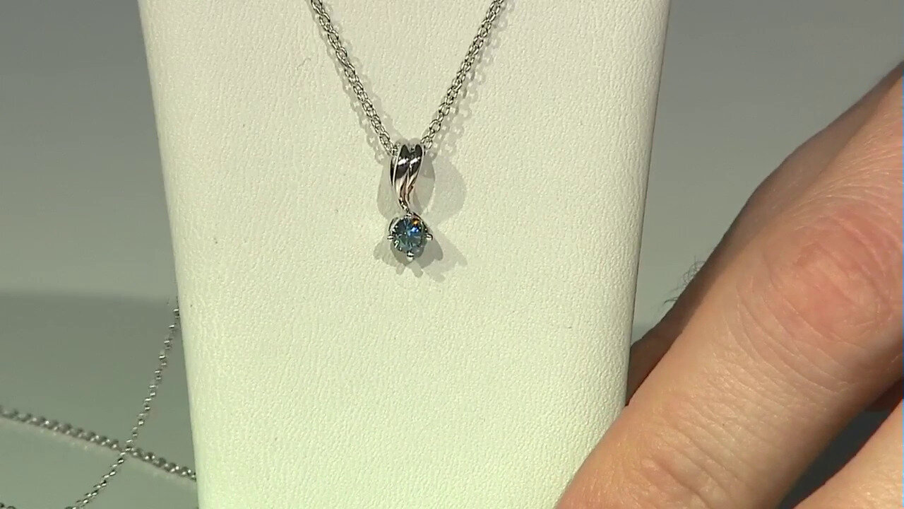 Video I3 Blue Diamond Silver Pendant