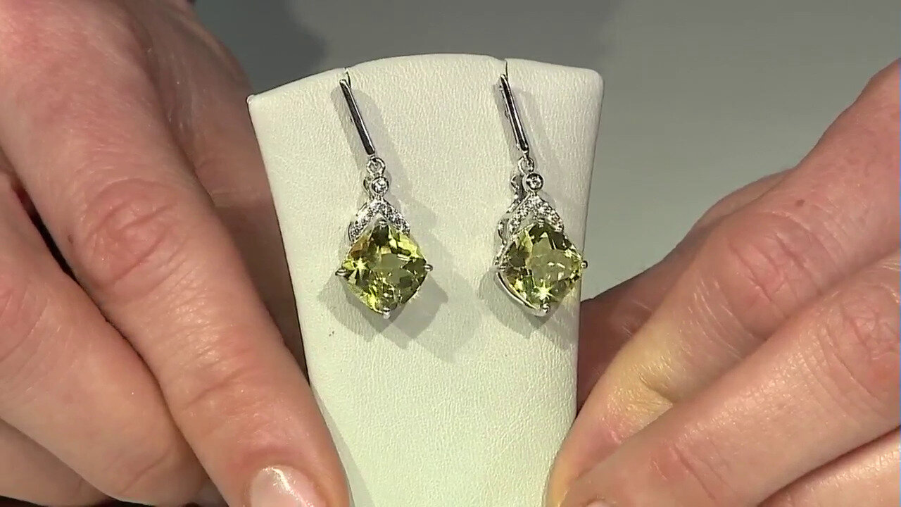 Video Boucles d'oreilles en argent et Quartz citron