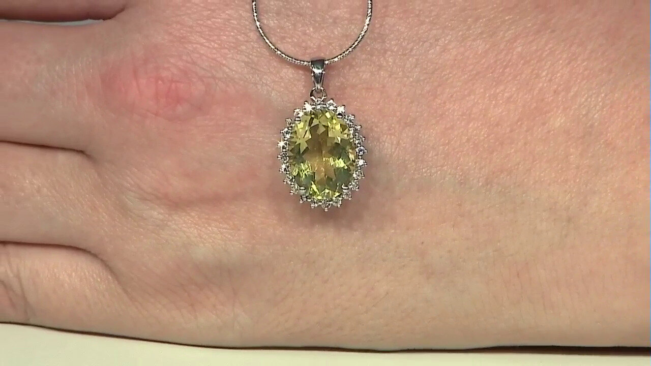 Video Ouro Verde Quartz Silver Pendant