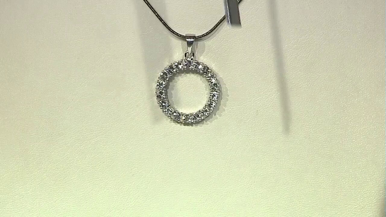 Video White Topaz Silver Pendant