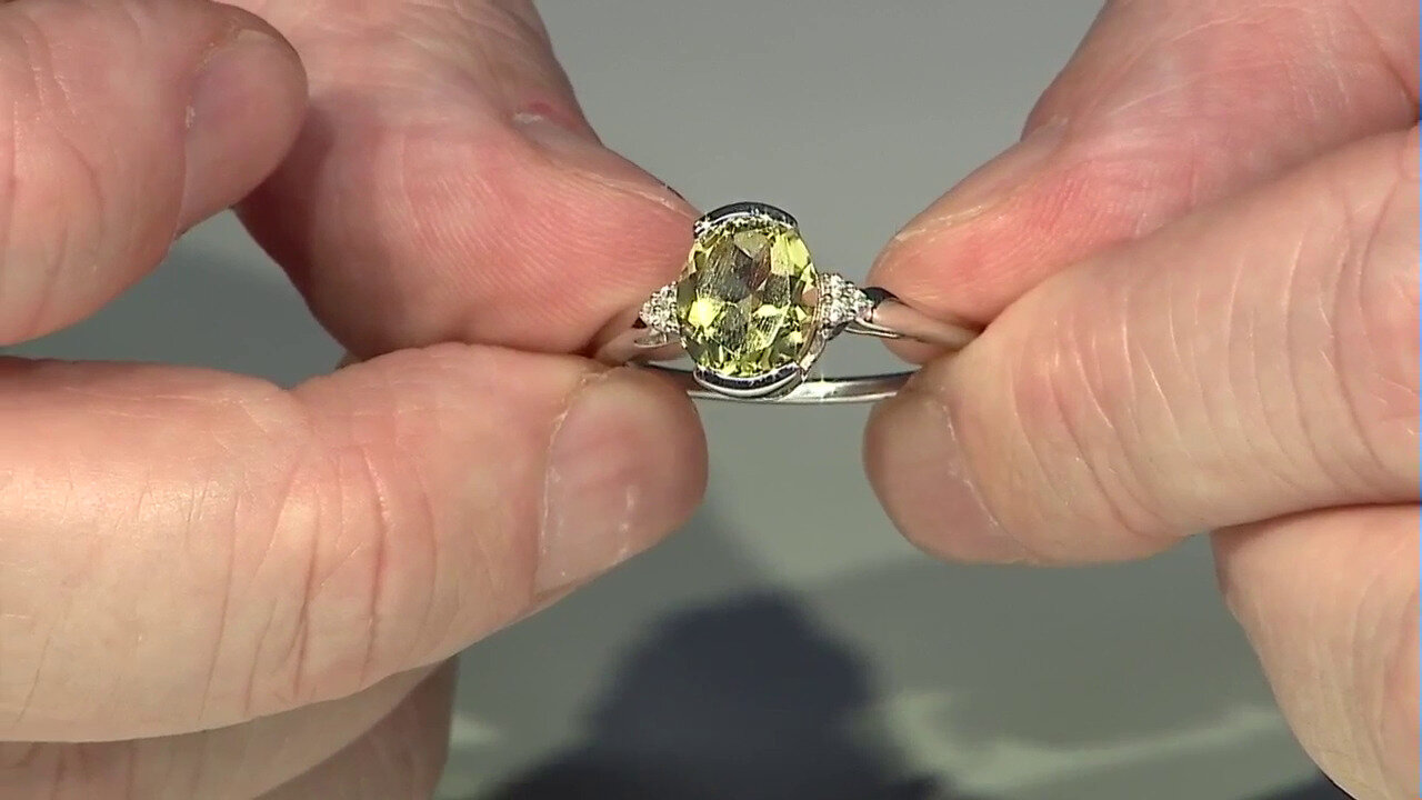 Video Lemon Quartz Silver Ring