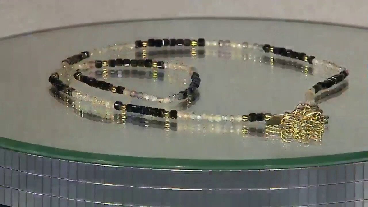 Video Black Spinel Silver Necklace