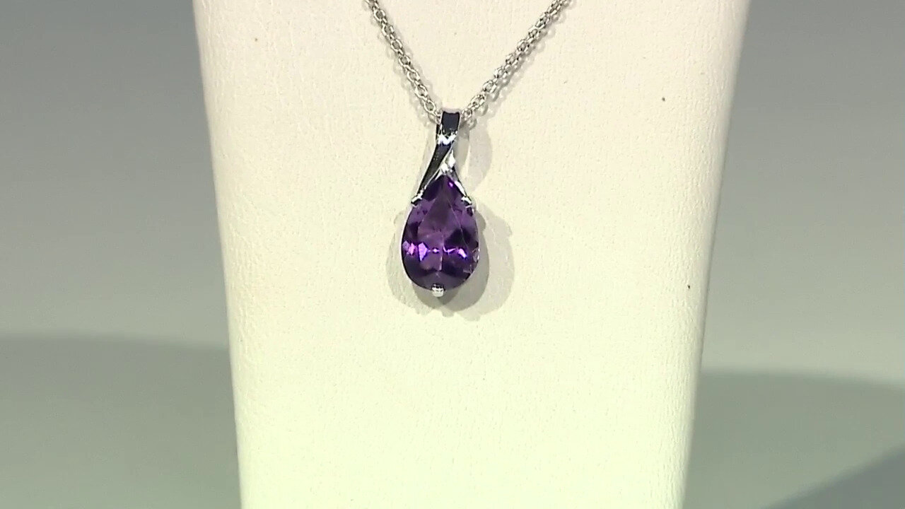 Video Amethyst Silver Necklace